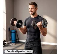 SPORTNOW Weight Plates Set, 1"/2.5cm Weight Disc Pair, 4 x 2.5kg Metal Dumbbell/Barbell Plates for Weightlifting and Strength Training Home Gym Fitness Workout, Grey