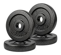 Sportnow Weight Plates Set, 1"/2.5Cm Weight Disc Pair, 4 X 2.5Kg In Grey Grey
