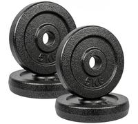 SPORTNOW Weight Plates Set, 1"/2.5cm Weight Disc Pair, 4 x 5kg Metal Dumbbell/Barbell Plates for Home Gym