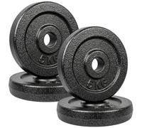 SPORTNOW Weight Plates Set 1"/2.5cm Weight Disc Pair 4 x 5kg Metal Grey