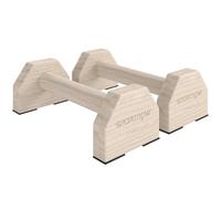 SPORTNOW Wooden Parallettes Bars Push Up Bar with Non-Slip Base for Home