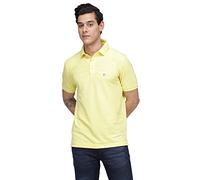 sporto Mens Plain Polo Shirt Wrinkle-Resistant with Color Lock Technology, Soft Breathable Cotton Blend, Double Durability and Shape Resistance, Lemon Icing (Light Yellow), Large