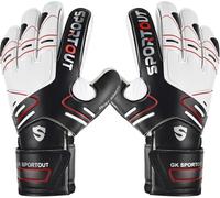 SPORTOUT Goalkeeper Gloves Kids, Football Gloves,Goalie Gloves Youth Adult with Finger Protection & 4mm Latex to Give Protection to Prevent Injuries