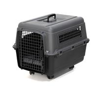 SportPet Designs Plastic Airline Approved Kennels Wire Door Travel Dog Crate, Medium
