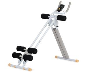 sportplus+ abdominal trainer for home, 4 training angles, foldable & space-saving, padded supports, trains abdomen & back, safety tested up to 100 kg