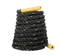 SportPlus Battle Rope - Fitness Rope for Strength and Endurance Training and Muscle Building (Battle Rope - 9 m, Yellow)