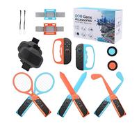 Sports Accessories Bundle for Nintendo Switch 2 - 18 in 1 Family Accessories Kit by MMOBIEL - Sports Games Bundle with Tennis Rackets, Golf Clubs, Swords, Leg/Wrist Straps, Thumb Caps, Lanyards & More