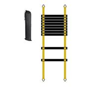 Sports Agility Ladders - Footwork Speed Trainer for Quickness, Flexible Nylon Rungs with Reinforced Ground Stakes & Storage Pouch for Soccer Drills, Football, Basketball and Athletic Track