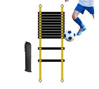 Sports Agility Ladders - Speed Footwork Trainer, Athletic Coordination Tool, Free Nylon Straps, Adjustable Rung Spacing, Top Performance Fitness Gear, Yellow 20ft Length For Soccer Track