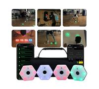 Sports Agility Lights Training Kit Improves Reaction Time & Agility for Athletes, Trainers, Physical Therapists & Fitness Trainers. Great for Soccer, Tennis, Football, Basketball, and Martial Arts.