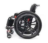 Sports and Leisure Wheelchair with 26-inch Wheels, Sports Adult Self-propelled Lightweight Folding Aluminum Alloy Shock-Absorbing Wheelchair,Transport(Seat Width 42cm/16.5in)