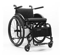 Sports and Leisure Wheelchairs for Adults,Folding Transport Wheelchair,Self-propelled Aluminum Alloy Portable Manual Wheel Chair,Quick Release Rear Wheels & Anti-Tip Wheels(Seat width 42cm/16.5in,Blac