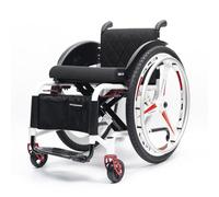 Sports and Leisure Wheelchairs for Adults, Lightweight Foldable with Double Brake, Self-propelled Aluminum Alloy Portable Manual Wheel Chair,220LBs Weight Capacity