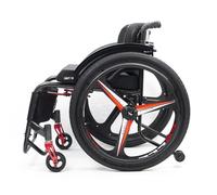Sports and Leisure Wheelchairs for Adults,Lightweight Folding Transport Wheelchairs with 24 inch Quick Release Wheels,Self-propelled Aluminum Alloy Portable Manual Wheel