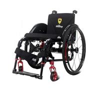 Sports and Leisure Wheelchairs for Adults,Portable Folding Sports Wheelchairs, Self Propelled Wheelchair with Handbrakes and Quick Release Rear Wheels & Anti-Ti
