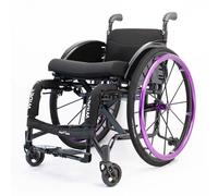 Sports and Leisure Wheelchairs for Adults,Portable Folding Sports Wheelchairs with Adjustable Footrest and Seat Height,Self-propelled Aluminum Alloy Portable Manual Wheel Chair