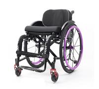 Sports and Leisure Wheelchairs for Adults,Self-propelled Aluminum Alloy Portable Manual Wheel Chair,Folding Lightweight Wheelchair with Adjustable Footrest