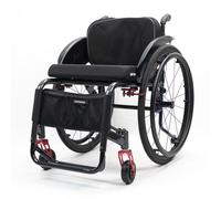 Sports and Leisure Wheelchairs for Adults, Transport Wheelchair with Double Brake,Self-propelled Aluminum Alloy Portable Manual Wheel Chair with Quick Release Rear Wheels