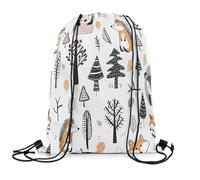 Sports Backpack Cute Animals Hedgehog Unisex Drawstring Pe Bags Stylish String Bag For Yoga Men Beach 39X46Cm