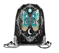 Sports Backpack Death Moth Scratch Sports Drawstring Unisex Draw String Back Bag For Hunting Swim Trainer 39X46Cm