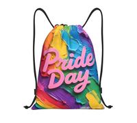 Sports Backpack Pastel Pride Day Text Design Drawstring Pe Bags Waterproof String Bags For Sport Women Outside 39X46Cm
