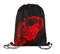 Sports Backpack Racing Car Red Sports Car Foldable Drawstring Bags Lightweight Gym String Bag For Outside Climbing Hunting 39X46Cm