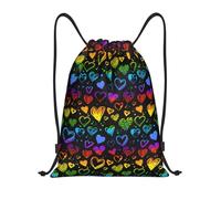 Sports Backpack Rainbow Lgbt Pride Gay Foldable Drawstring Gym Bag Scratch Draw String Back Bag For Trainer Climbing Women 39X46Cm