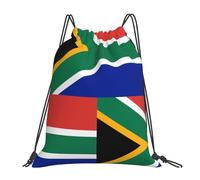 Sports Backpack South African Flag Waterproof Drawstring Bag Design Gym String Bag For Men Trainer Shopping 39X46Cm