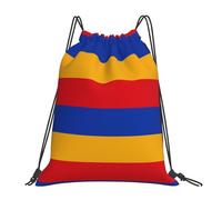Sports Backpack String Armenians Flag Scratch Sports Drawstring Versatile String Bag For Men Holidays Gym 39X46Cm