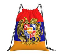 Sports Backpack String Armenians National Emblem Unisex Drawstring Gym Bag Scratch Sport Gym String Bag For Holidays Travel Climbing 39X46Cm