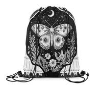 Sports Backpack String Death Moth Scratch Drawstring Pe Bags Lightweight Draw String Back Bag For Gym Holidays Women 39X46Cm