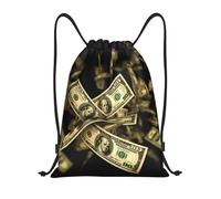 Sports Backpack String Dollar Sign Money Lightweight Drawstring Pe Bags Waterproof Draw String Back Bag For Holidays Travel Sport 39X46Cm