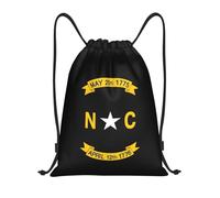 Sports Backpack String Flag Of North Carolina Logo Stylish Drawstring Bags Versatile String Bag For Shopping Hiking Outside 39X46Cm