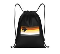Sports Backpack String Gay Bear Pride Flag Unisex Drawstring Gym Stylish Draw String Back Bag For Holidays Fishing Gym 39X46Cm