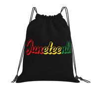 Sports Backpack String Juneteenth Freedom Day African American Versatile Gym Sack Unisex String Bags For Holidays Hiking Swim 39X46Cm