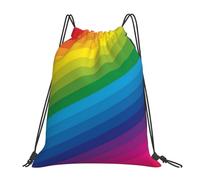 Sports Backpack String Lgbt Gay Pride Rainbow Unisex Gym Sack Foldable Gym String Bag For Gym Outside Hunting 39X46Cm