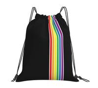 Sports Backpack String Lgbt Gay Pride Rainbow Waterproof Drawstring Bags Scratch Sport Gym String Bag For Sport Yoga Swim 39X46Cm