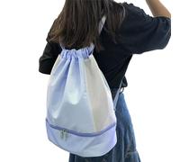 Sports Backpack with Lace This swim bag presents a design to separate dry and damp clothes, perfect for the wet swimsuit after a day in the pool. With plenty of room for clothing