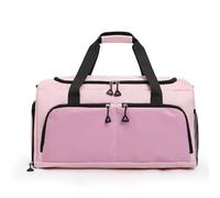Sports Bag Men's Oversized Duffel Bag Travel Lightweight Boarding Bag Short-Distance Travel Bag Women's Sports Fitness Training Storage Bag(Pink)
