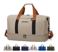 Sports Bag & Travel Bag for Men and Women - with Shoe Compartment & Wet Compartment, Large Capacity Travel Bag, Lightweight Training Bag, Waterproof Swimming Bag for Travel, Sports, Fitness, C -