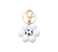 Sports Ball Keychain Soccer Keychains for Kids Flower Keychain Charm Football Keychains for Boys Girls End of Season Soccer Gifts for Players Coaches Sports Lovers