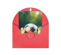 Sports ball on the ground Print Adorable Blank Cards& Envelopes,Unique Designs Perfect for Festivals, Invitations