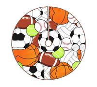 Sports Ball Print Christmas Tree Skirt Festive Decoration For The Perfect Holiday Ambience