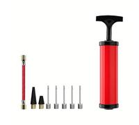Sports Ball Pumps With 5 Needle Nozzle Extension Hoses Push & Pulls Inflator For Volleyballs Basketball Football Hand Pumps For Basketball Football Volleyballs Soccer