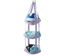 Sports Ball Storage - 83x33x33cm Ball Organizer Bag, Three Tier Hanging Storage, Optimized Floor Clutter Elimination, Over Door Sports Equipment Holder, Space Saving Solutions | Gym Garage Home