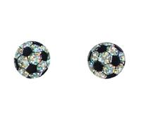 Sports Ball Stud Earrings/Sparkly Glitter Ball Game Ball Shaped Baseball Basketball Volleyball Rugby Earrings for Women Sports Lover Gift, 1, Zinc Alloy, Acrylic, No Gemstone