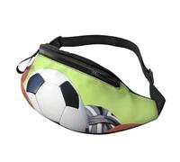Sports Balls on The Grass Printed Personalized Waist Bag, Lightweight and Versatile Crossbody Bag for Everyday and Outdoor Adventures