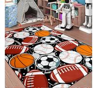 Sports Balls Rug for Bedroom - Balls Rug for Boys Kids Room Sports Carpet Rugs, 3x5 Feet