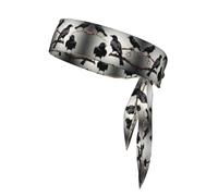 Sports Bandanas Black Raven with Birds on a Branch Head Bandanas Workout Athletic Sweatbands Tennis Running