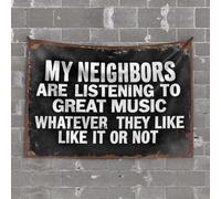 Sports Bar Decor My Neighbors Are Listening To Great Music Like It Or Not. Tapestry Custom Tapestry Funny Room Decor(100X150CM)